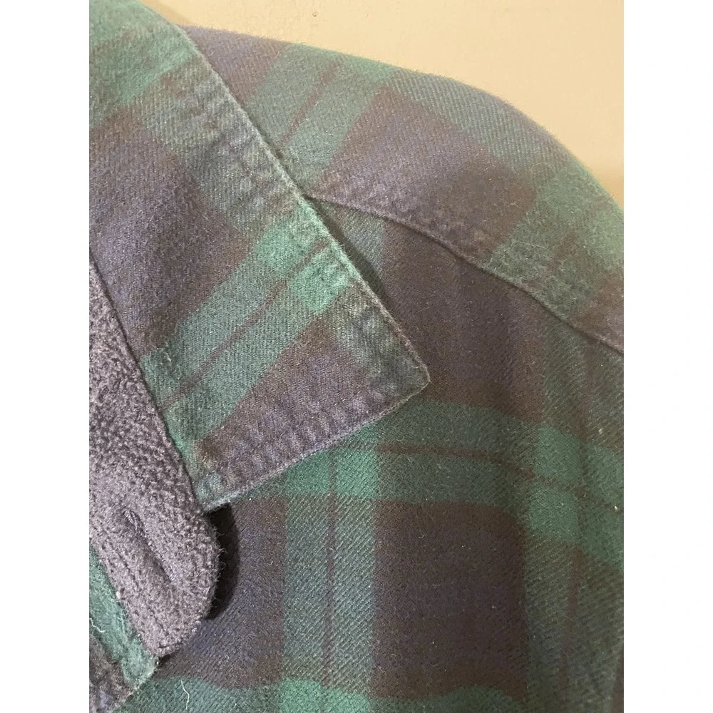 Vintage L.L.Bean Shirt‎ Jacket Mens Large Tall Fleece Lined Flannel 90s Workwear